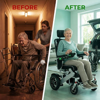 Aurora Stride Elite Folding Power Wheelchair — Before & After