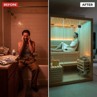 Solstice Elite Horizon Indoor Sauna — Before & After