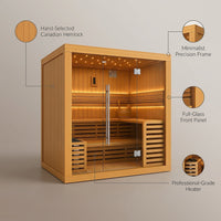 Solstice Elite Horizon Indoor Sauna — infographic